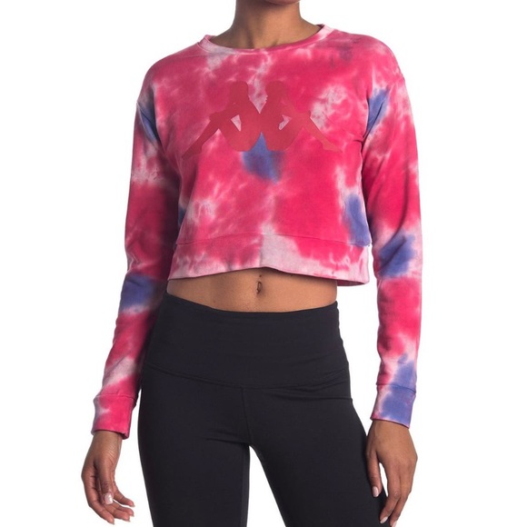 Kappa Active Tie Dye Galz Cropped Sweatshirt - Picture 2 of 7